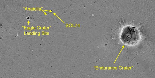 A rock after it has been drilled.  Image credit NASA/JPL.